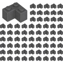 LEGO Yedek Parçalar: Brick: Duvar Parçası: 100 Adet 2x2 Köşe Koyu Gri 2357 - Parts: Brick: 100 Piece 2x2 Corner Dark Bluish Gray 2357