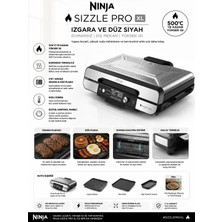Ninja Pro Xl Elektrikli Izgara ve Plancha – 260°C Yüksek Isı, Protemp Iq Teknolojisi, Xl Pişirme Alanı, Dumansız Tasarım, Çift Plaka, Çıkarılabilir Kapak, 1800W
