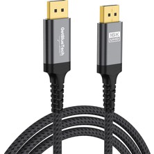 Getbluetech Displayport 2.1 Kablo 80GBPS 16K 60Hz 4K 240Hz 360Hz Hdr 1 Metre