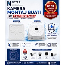 Netra Teknoloji Güvenlik 10 Adet 85GR Premium Lüks Kamera Montaj Buatı Kare Buat, Taban Dahil 10cmx10cm