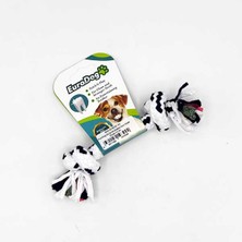Euro Dog Hcctrend Eurodog Diş Ipi Iki Düğüm Ince Siyah Beyaz 15 cm