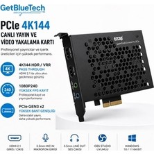 Getbluetech Pcıe 4K144 Hdr Vrr Video Yakalama Kartı | HDMI 2.1 | 1080P240 Kayıt | Obs Uyumlu