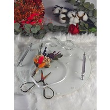 Froyi Beyaz Incili Söz Tepsisi Isteme Tepsisi
