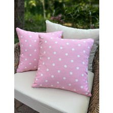 Fifty Home 2 Adet Kırlent Kılıfı 43X43 45X45 cm Dijital Baskı Yaz Temalı Bahçe Balkon Dekoratif Yastık Kılıfı