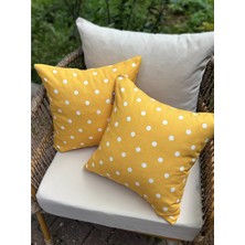 Fifty Home 2 Adet Kırlent Kılıfı 43X43 45X45 cm Dijital Baskı Yaz Temalı Bahçe Balkon Dekoratif Yastık Kılıfı