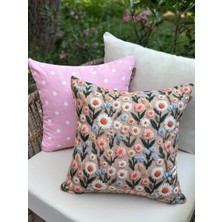 Fifty Home 2 Adet Kırlent Kılıfı 43X43 45X45 cm Dijital Baskı Yaz Temalı Bahçe Balkon Dekoratif Yastık Kılıfı