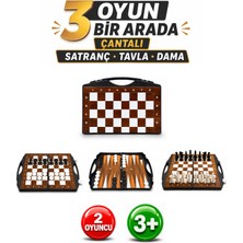 Alay Ticaret Çantalı Üçü Bir Arada Set - Satranç - Tavla - Dama