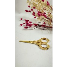 Froyi Nakışlı Lüks Makas - Kurdele Kesim - Söz Makası - Gold Renk