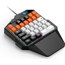 Getbluetech K15 Rgb Tek El Oyuncu Klavyesi – 35 Tuş Gaming Keyboard | Pubg Mobile / Fps Uyumlu
