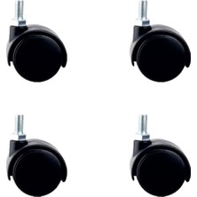 Belirtilmemiş Küçük Plastik Vidalı Teker - 40 mm  HKS102 - 4 Adet