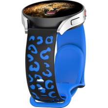 Voyo Huawei Fit 5-4-3 ve Prolara Uyumlu Kordon Çift Renkli Leopar Desen Şık Silikon Saat Kordonu