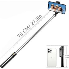 Timion Mey Ithalat® Cep Telefonu Tripod Standı Manyetik Selfie Sopa Bluetooth Uzaktan Kumandalı