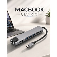 Kyops Çevirici Dönüştürücü Adaptör Macbook 3 In 1 Type-C To Hdmı USB 3.0 - Lisinya