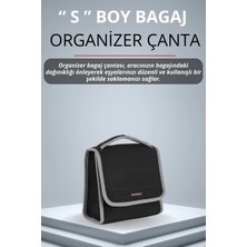 E-BİZ Hyundai Gri Kenarlı Siyah Oto Bagaj Çantası Küçük Boy Cırtlı Keçe Kumaş - Geniş Hacimli,dayanıklı,araç Içi Düzenleyici | A2