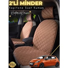 E-BİZ Peugeot 208 Uyumlu 2'li Süet Oto Koltuk Minderi | Terletmez | Universal | Oto Koltuk Kılıfı | A1