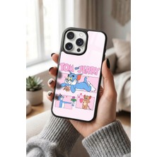 Snacase Apple iPhone 15 Pro Uyumlu Tom ve Jerry Tasarımlı Parlak Premium Kılıf