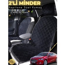 E-BİZ Ford Mondeo Uyumlu 2'li Süet Oto Koltuk Minderi | Terletmez | Kolay Montaj | Oto Aksesuar | A6