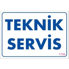 Belirtilmemiş Pvc Levha Quot;teknik Servisquot; 17,5*25 cm