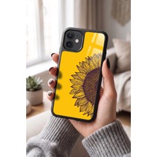 Snacase Apple iPhone 12 / 12 Pro Uyumlu Ayçiçeği Tasarımlı Glossy Premium Kılıf