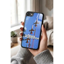Snacase Apple iPhone 7/8/se Uyumlu Türk Yıldızları Tasarımlı Parlak Premium Kılıf