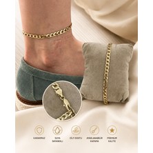 Zrn Accesories Xuping Kalite 14K Altın Renk Gurmet Zincir Halhal – Kararmaz Görünümlü Şık ve Zarif Kadın Halhalı
