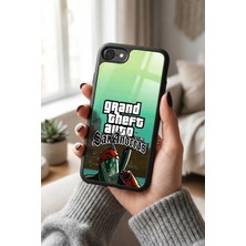 Snacase Apple iPhone 7/8/se Uyumlu Grand Theft Auto Tasarımlı Parlak Premium Kılıf