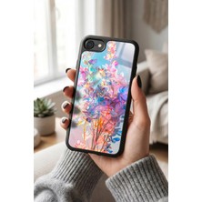 Snacase Apple iPhone 7/8/se Uyumlu Renkli Çiçekler Tasarımlı Glossy Premium Kılıf