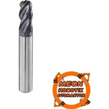 Meon Robotik Otomasyon 6 mm 4 Ağızlı Karbür Küre Parmak Freze