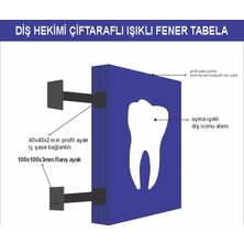 Durak Reklam Diş Hekimi Diş İconu Çiftaraflı Işıklı Fener Tabela