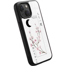 Snacase Apple iPhone 15 Uyumlu Kiraz Çiçeği Tasarımlı Glossy Premium Kılıf