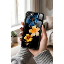 Snacase Apple iPhone 7/8/se Uyumlu Sarı Çiçek Tasarımlı Parlak Premium Kılıf