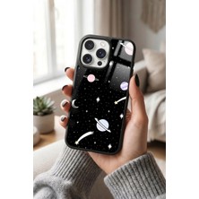 Snacase Apple iPhone 13 Pro Uyumlu Uzay Deseni Tasarımlı Parlak Premium Kılıf