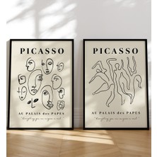 Nt Handmade Çerçeveli Uv Baskı 2'li Picasso Duvar Tablosu – Modern & Şık Duvar Dekoru