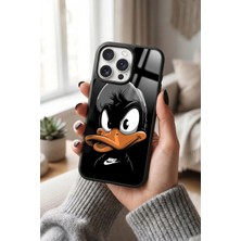 Snacase Apple iPhone 15 Pro Max Uyumlu Siyah Ördek Tasarımlı Parlak Premium Kılıf