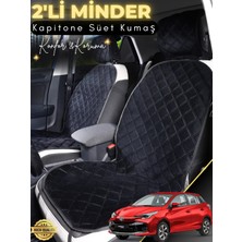 E-BİZ Toyota Yaris Uyumlu 2'li Süet Oto Koltuk Minderi | Terletmez | Universal | Oto Aksesuar | A6