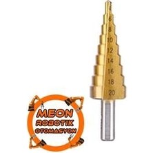 Meon Robotik Otomasyon Kademeli Titanyum Kaplı Matkap Ucu 4-20 mm