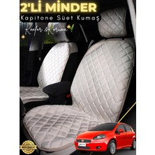 E-BİZ Fiat Punto Uyumlu 2'li Süet Oto Koltuk Minderi | Su Geçirmez | Hızlı Montaj | Oto Koltuk Kılıfı | A4