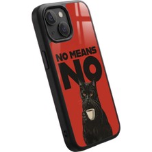 Snacase Apple iPhone 13 Mini Uyumlu Siyah Kedi Tasarımlı Parlak Premium Kılıf