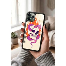 Snacase Apple iPhone 11 Pro Max Uyumlu Kafatası Tasarımlı Parlak Premium Kılıf