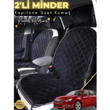 E-BİZ Chevrolet Cruze Uyumlu 2'li Süet Oto Koltuk Minderi | Su Geçirmez | Hızlı Montaj | Oto Kılıf | A2