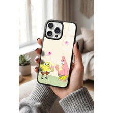 Snacase Apple iPhone 15 Pro Max Uyumlu Sünger Bob Tasarımlı Parlak Premium Kılıf