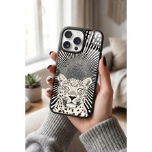 Snacase Apple iPhone 15 Pro Uyumlu Leopar Deseni Tasarımlı Parlak Premium Kılıf