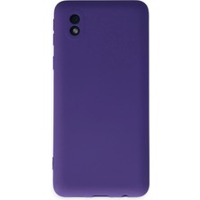 Belirtilmemiş Galaxy A01 Core Kılıf Nano Içi Kadife Silikon - Mor