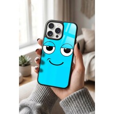 Snacase Apple iPhone 13 Pro Uyumlu Mavi Yüz Tasarımlı Parlak Premium Kılıf