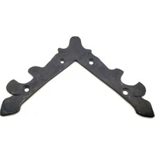 Belirtilmemiş Antika Tarz Dekoratif Pirinç Lale Köşe Gönye - Üst, 133X133 Mm, Oksit