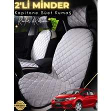 E-BİZ Honda Jazz Uyumlu 2'li Süet Oto Koltuk Minderi | Universal | Hızlı Montaj | Su Geçirmez | A3