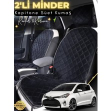 E-BİZ Toyota Yaris Uyumlu 2'li Süet Oto Koltuk Minderi | Terletmez | Universal | Oto Aksesuar | A2