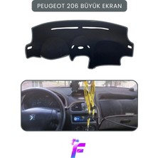 E-BİZ Peugeot 206 Büyük Ekran Uyumlu Torpido Örtüsü | Güneşten Korur | Kolay Montaj | Tam Uyum | T74
