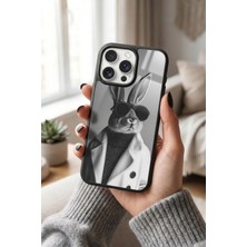 Snacase Apple iPhone 15 Pro Max Uyumlu Tavşan Tasarımlı Parlak Premium Kılıf