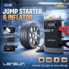 Lensun 19800 Mah Büyük ve Güçlü Akü Takviye Cihazı